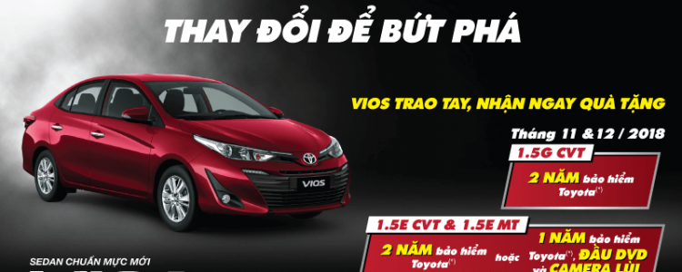 Toyota Việt Nam triển khai chương trình “Vios trao tay, nhận ngay quà tặng”